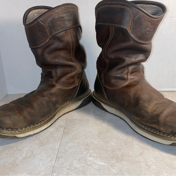 Georgia Boot 10” Wedge Waterproof Pull On Work Boot Brown Men Size 11.5 Medium main image 6